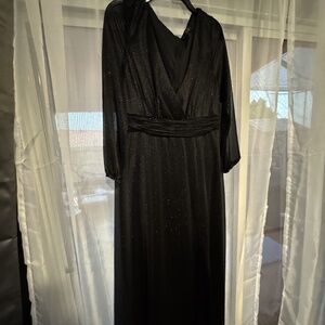 Ever Pretty Black Glitter Gown | Fits Like XL (14/16)